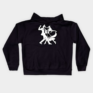 Cool tango design: two dancing foxes! Kids Hoodie